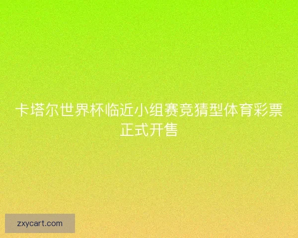卡塔尔世界杯临近小组赛竞猜型体育彩票正式开售