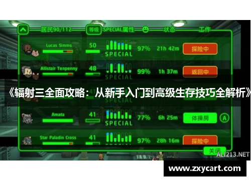 《辐射三全面攻略：从新手入门到高级生存技巧全解析》
