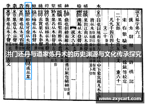 洪门还丹与道家炼丹术的历史渊源与文化传承探究